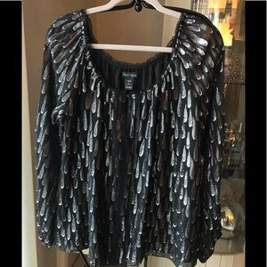 Silk Metallic Blouse